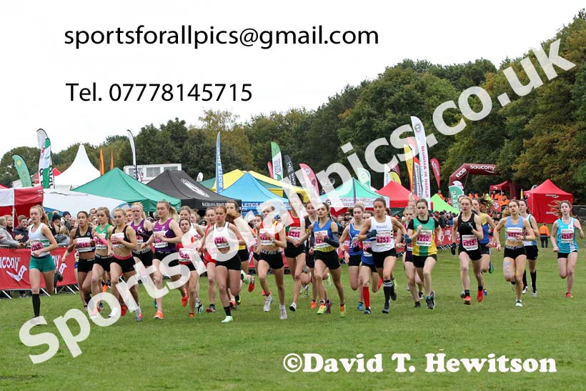 Junior womens 2021 National Cross Country Relays, Berry Hill Park, Mansfield. Photo: David T. Hewitson/Sports for All Pics